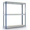 Heavy Duty Shelving, 3 Shelves, 210kg Shelf Capacity, 1980mm x 1800mm x 900mm, Blue & Grey thumbnail-0