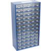Drawer Cabinet, Steel/Polypropylene, Blue/Transparent, 306x155x551mm, 60 Drawers thumbnail-0