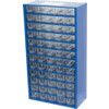 Drawer Cabinet, Steel/Polypropylene, Blue/Transparent, 306x155x551mm, 60 Drawers thumbnail-1