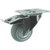 Stainless Steel Swivel Plate Rubber Castor With Brake 125mm thumbnail-0