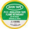 Electrical Tape, PVC, Yellow, 25mm x 33m, Pack of 5 thumbnail-3