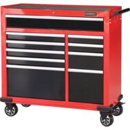 Roller Cabinet, Classic Range, Red, 10 Drawers, (H) 1080mm x (W) 458mm x (L) 1067mm